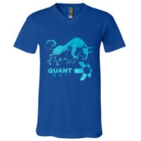 Quant Crypto Bullrun Qnt Token Blockchain Rich Millionaire Great Gift V-Neck T-Shirt