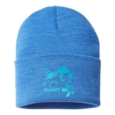 Quant Crypto Bullrun Qnt Token Blockchain Rich Millionaire Great Gift Sustainable Knit Beanie