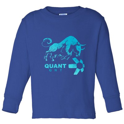 Quant Crypto Bullrun Qnt Token Blockchain Rich Millionaire Great Gift Toddler Long Sleeve Shirt