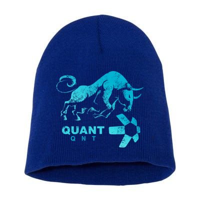 Quant Crypto Bullrun Qnt Token Blockchain Rich Millionaire Great Gift Short Acrylic Beanie