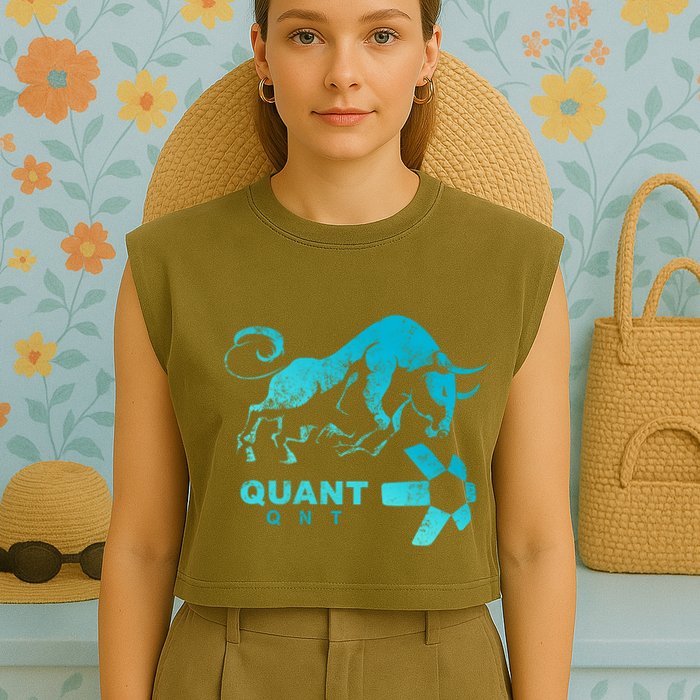 Quant Crypto Bullrun Qnt Token Blockchain Rich Millionaire Great Gift Garment-Dyed Women's Muscle Tee