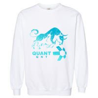 Quant Crypto Bullrun Qnt Token Blockchain Rich Millionaire Great Gift Garment-Dyed Sweatshirt
