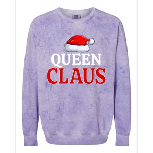 Queen Claus Christmas Pajama Matching Family Santa Xmas Meaningful Gift Colorblast Crewneck Sweatshirt