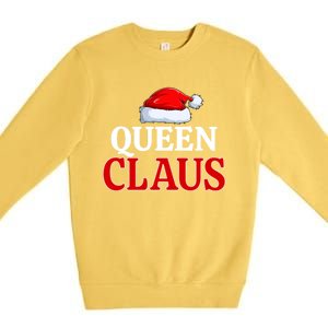 Queen Claus Christmas Pajama Matching Family Santa Xmas Meaningful Gift Premium Crewneck Sweatshirt