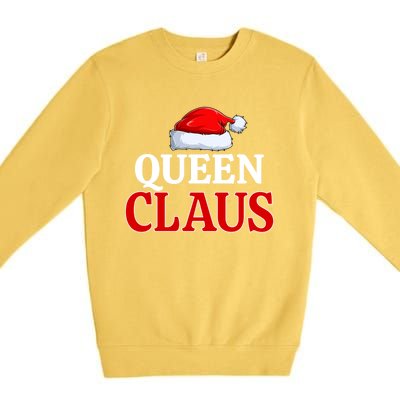 Queen Claus Christmas Pajama Matching Family Santa Xmas Meaningful Gift Premium Crewneck Sweatshirt