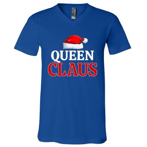 Queen Claus Christmas Pajama Matching Family Santa Xmas Meaningful Gift V-Neck T-Shirt