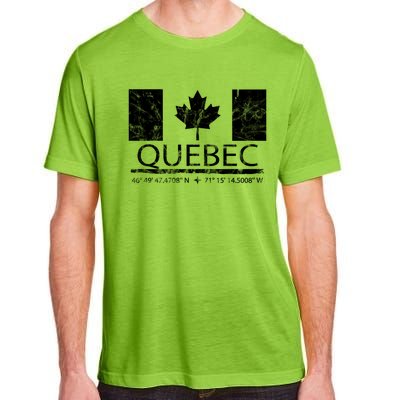 Quebec City Canadian Flag Travel To Quebec Meaningful Gift Adult ChromaSoft Performance T-Shirt