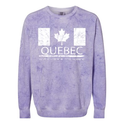 Quebec City Canadian Flag Travel To Quebec Meaningful Gift Colorblast Crewneck Sweatshirt