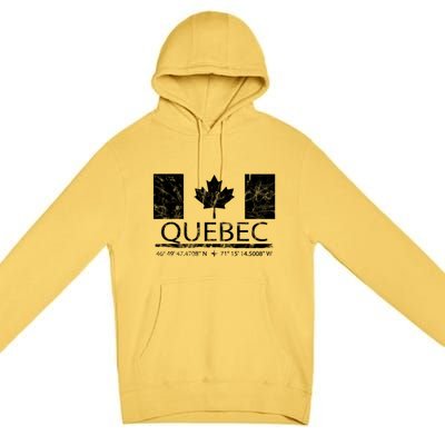 Quebec City Canadian Flag Travel To Quebec Meaningful Gift Premium Pullover Hoodie