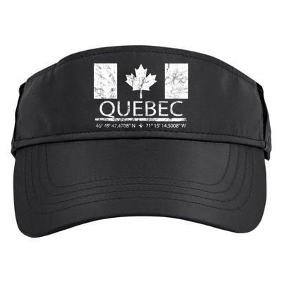 Quebec City Canadian Flag Travel To Quebec Meaningful Gift Adult Drive Performance Visor