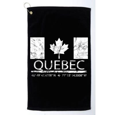 Quebec City Canadian Flag Travel To Quebec Meaningful Gift Golf Towel