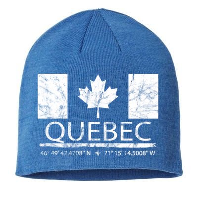 Quebec City Canadian Flag Travel To Quebec Meaningful Gift Sustainable Beanie