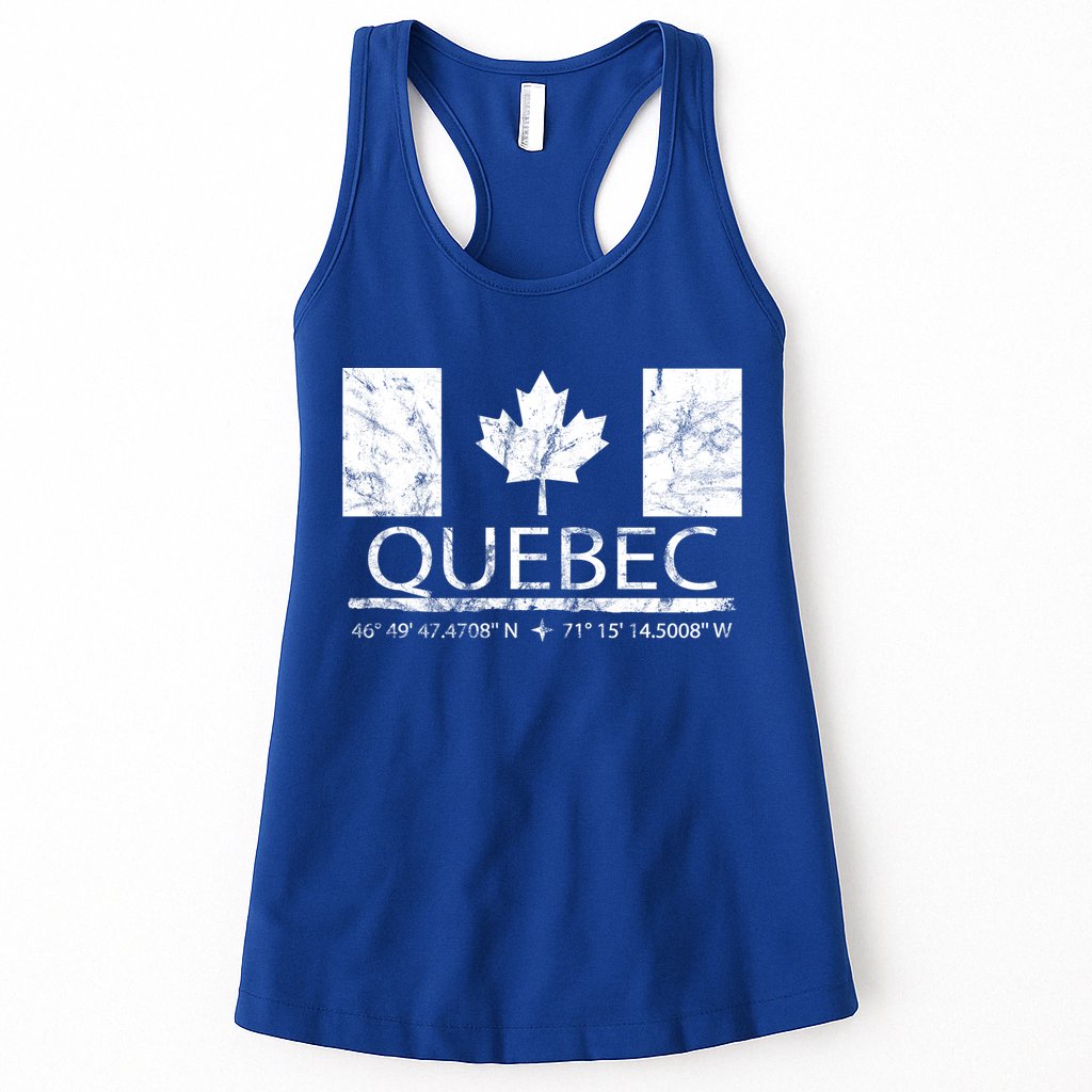 Quebec City Canadian Flag Travel To Quebec Meaningful Gift Womens Tank Top