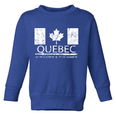 Quebec City Canadian Flag Travel To Quebec Meaningful Gift Toddler Sweatshirt