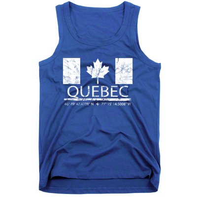 Quebec City Canadian Flag Travel To Quebec Meaningful Gift Tank Top