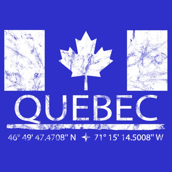 Quebec City Canadian Flag Travel To Quebec Meaningful Gift Womens T-Shirt