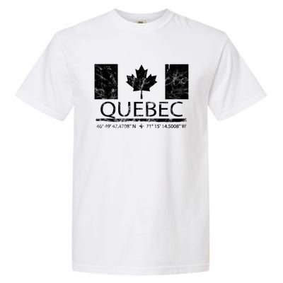 Quebec City Canadian Flag Travel To Quebec Meaningful Gift Garment-Dyed Heavyweight T-Shirt