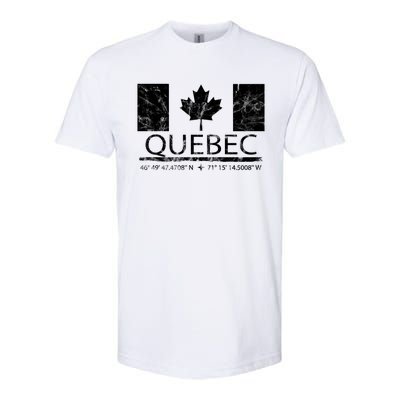 Quebec City Canadian Flag Travel To Quebec Meaningful Gift Softstyle CVC T-Shirt