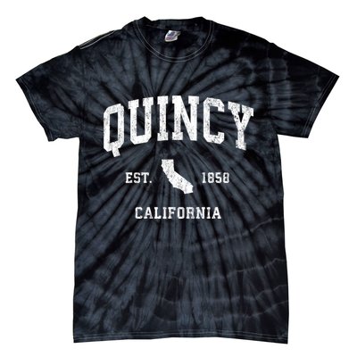 Quincy California Ca Vintage Athletic Sports Tie-Dye T-Shirt