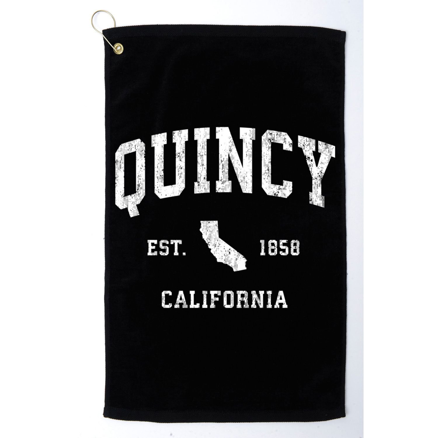 Quincy California Ca Vintage Athletic Sports Golf Towel