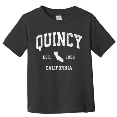 Quincy California Ca Vintage Athletic Sports Toddler T-Shirt
