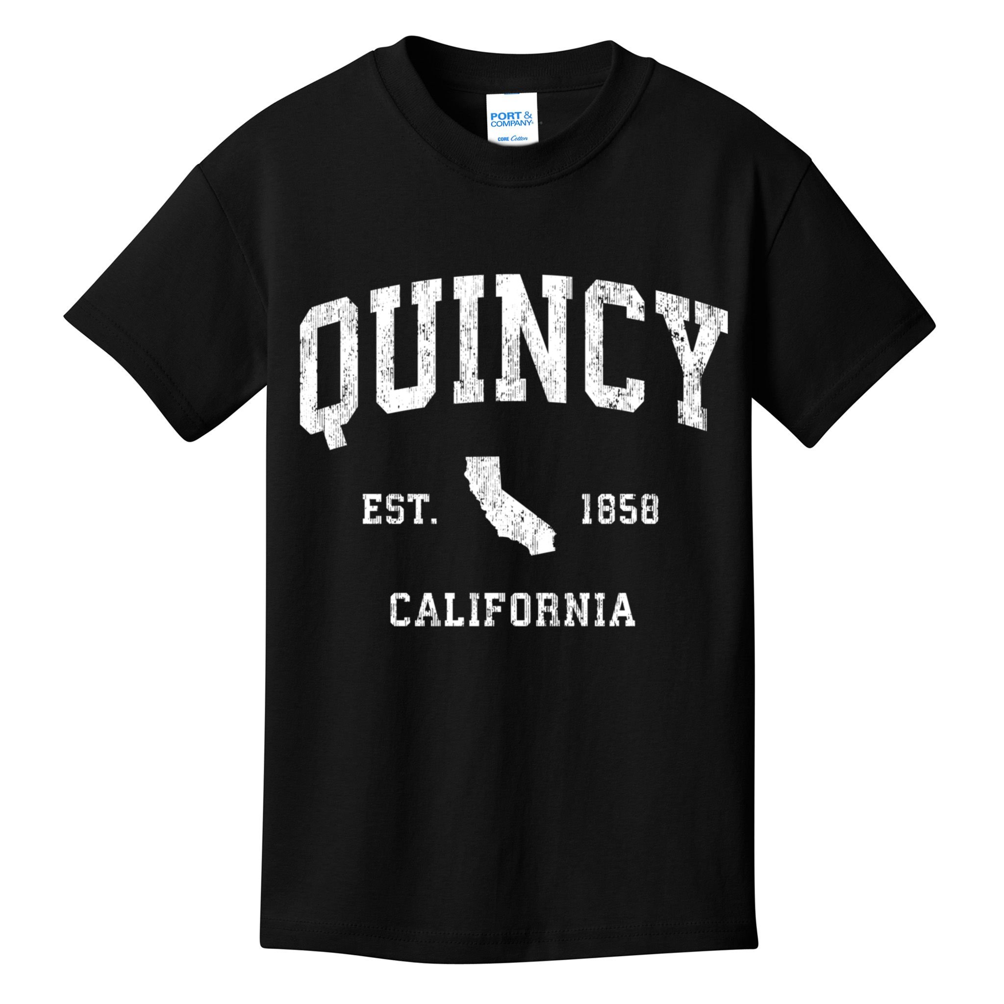 Quincy California Ca Vintage Athletic Sports Kids T-Shirt