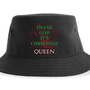 Queen Christmas Crest White Sustainable Bucket Hat