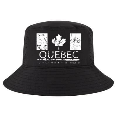 Quebec City Canadian Flag Travel To Quebec Meaningful Cool Comfort Performance Bucket Hat