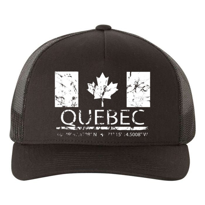 Quebec City Canadian Flag Travel To Quebec Meaningful Yupoong Adult 5-Panel Trucker Hat