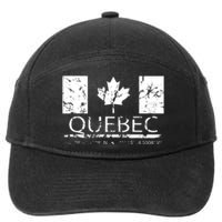 Quebec City Canadian Flag Travel To Quebec Meaningful 7-Panel Snapback Hat