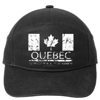 Quebec City Canadian Flag Travel To Quebec Meaningful 7-Panel Snapback Hat