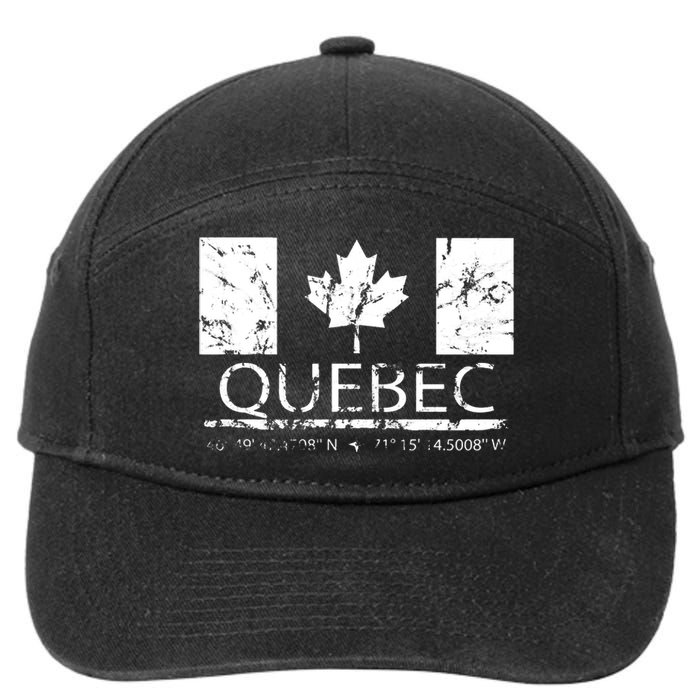 Quebec City Canadian Flag Travel To Quebec Meaningful 7-Panel Snapback Hat