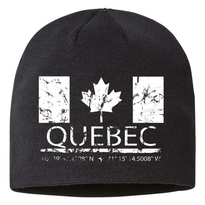 Quebec City Canadian Flag Travel To Quebec Meaningful Sustainable Beanie