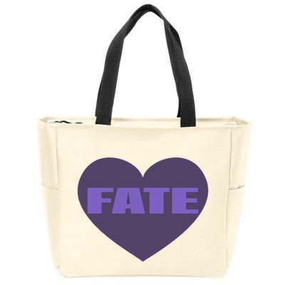 Quan Content Fate Heart Zip Tote Bag
