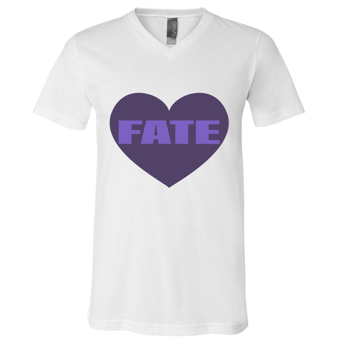Quan Content Fate Heart V-Neck T-Shirt