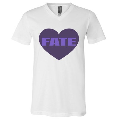 Quan Content Fate Heart V-Neck T-Shirt