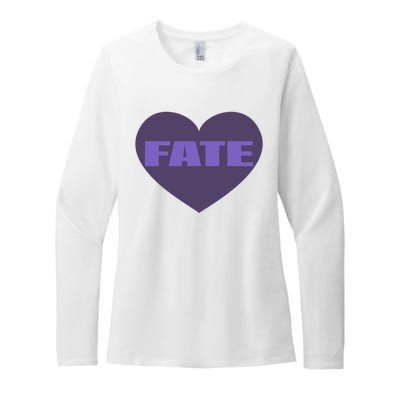 Quan Content Fate Heart Womens CVC Long Sleeve Shirt