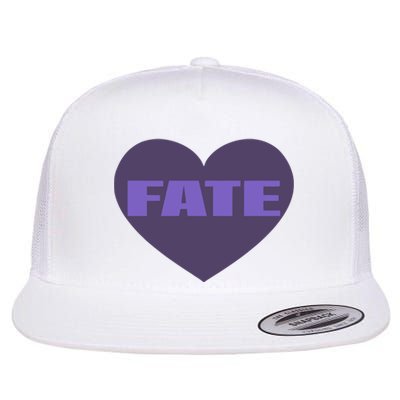 Quan Content Fate Heart Flat Bill Trucker Hat