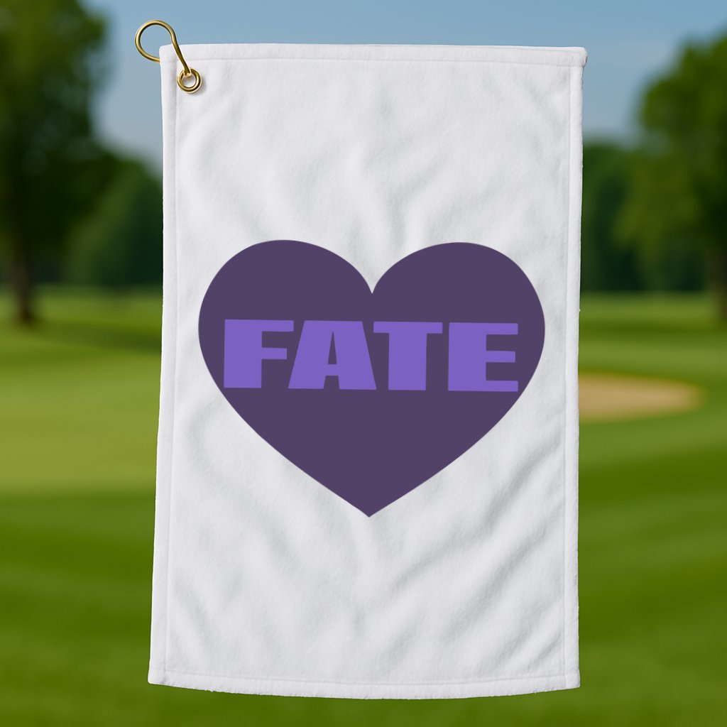 Quan Content Fate Heart Golf Towel