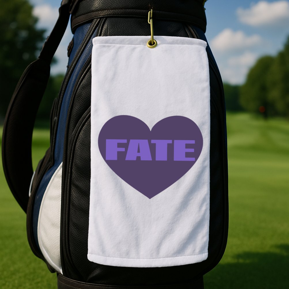 Quan Content Fate Heart Golf Towel