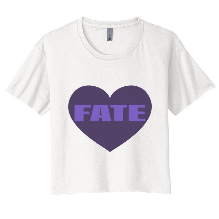 Quan Content Fate Heart Crop Top