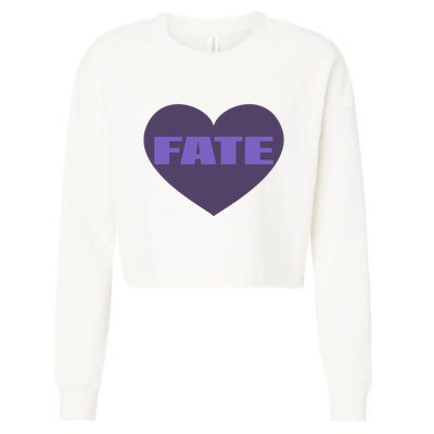 Quan Content Fate Heart Cropped Pullover Crew