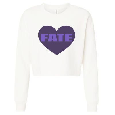 Quan Content Fate Heart Cropped Pullover Crew