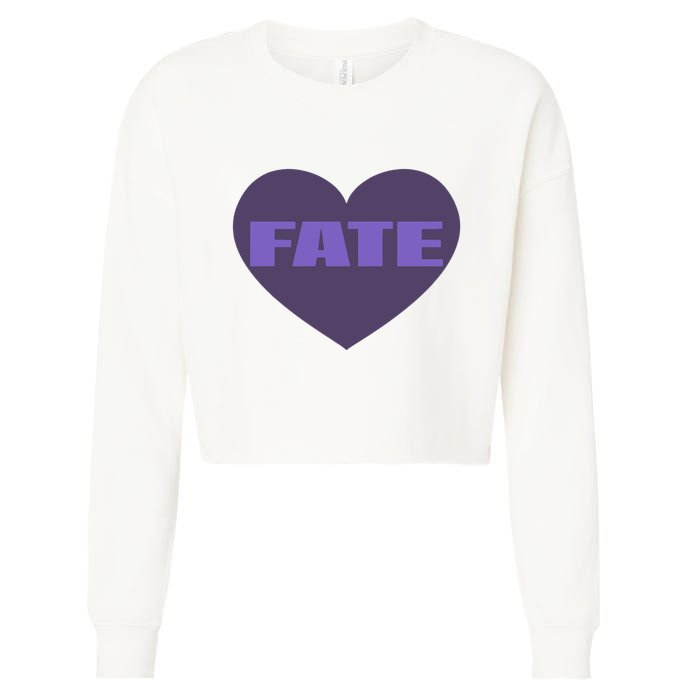 Quan Content Fate Heart Cropped Pullover Crew