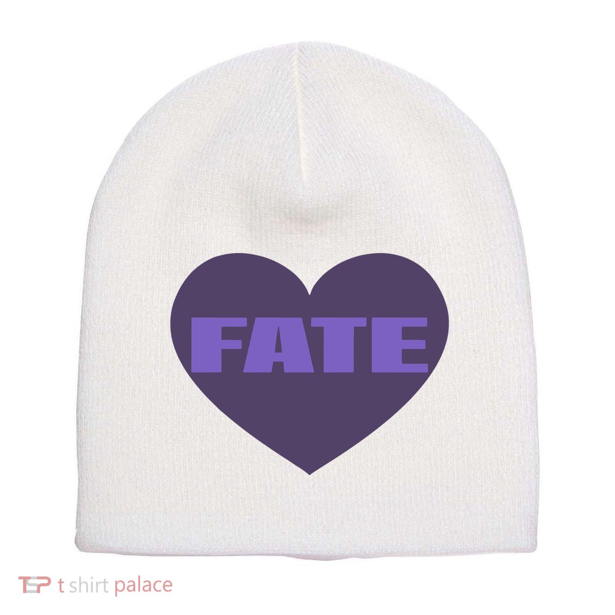 Quan Content Fate Heart Short Acrylic Beanie