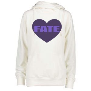 Quan Content Fate Heart Womens Funnel Neck Pullover Hood