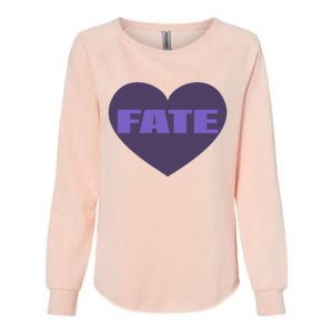 Quan Content Fate Heart Womens California Wash Sweatshirt