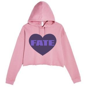 Quan Content Fate Heart Crop Fleece Hoodie