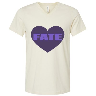 Quan Content Fate Heart V-Neck T-Shirt
