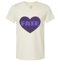 Quan Content Fate Heart V-Neck T-Shirt